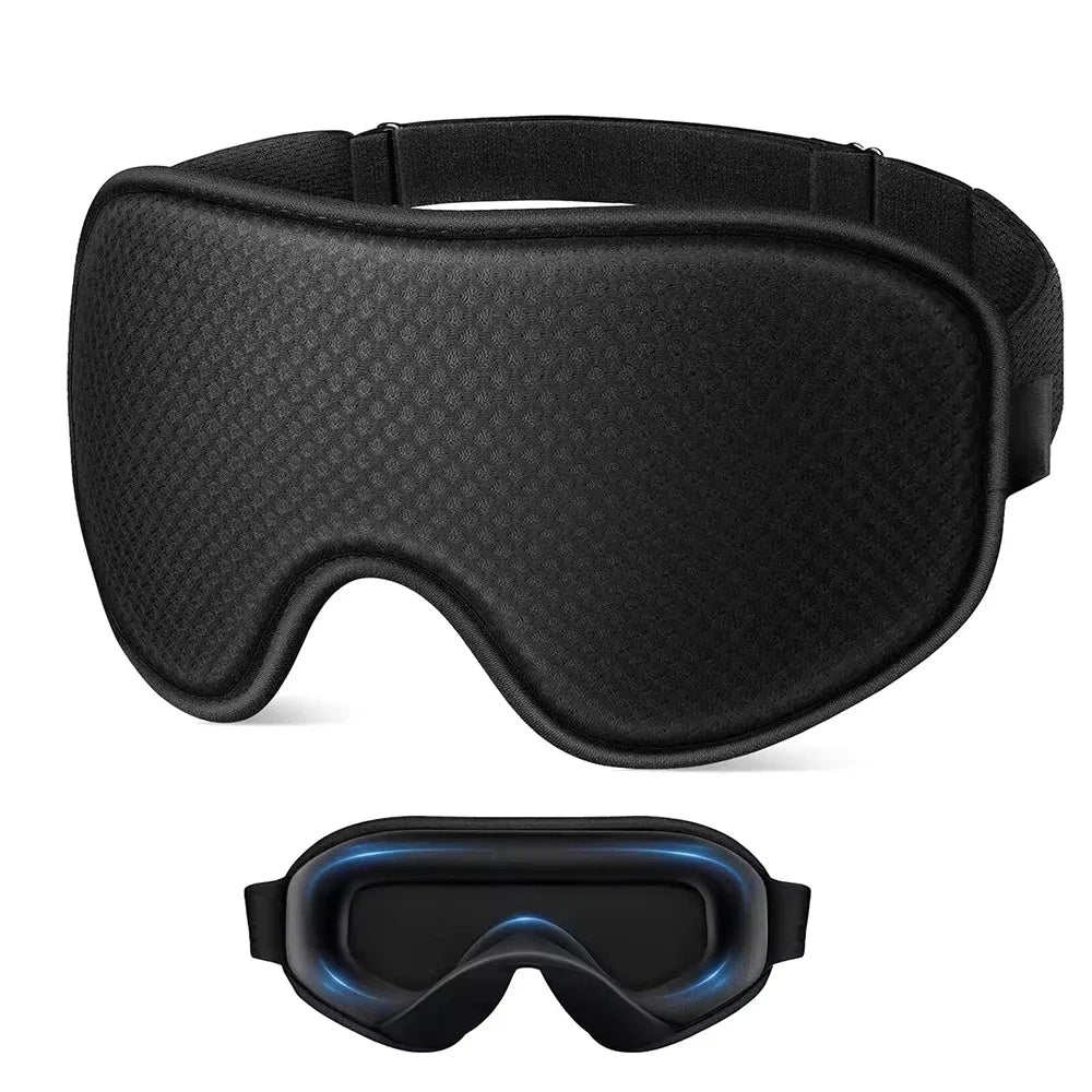 Sleep Mask Blackout Eye Masks for Sleep 3D Breathable Soft Comfortable Eye Mask for Travel Adjustable Night Masks for Sleeping