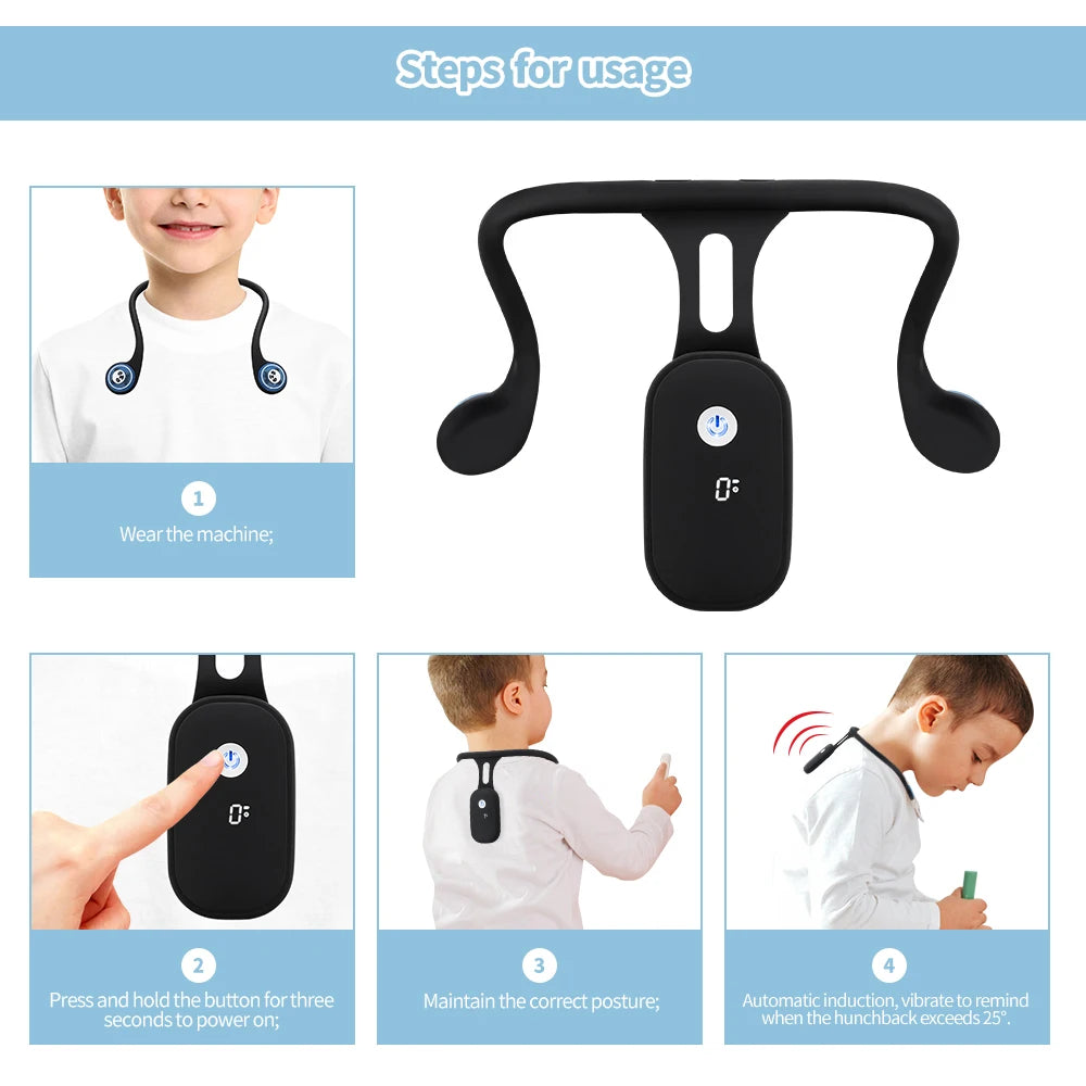 Smart Posture Correction Device Posture Training device Adjuster Adult Child Intelligent Posture Adjuster Realtime Monitoring